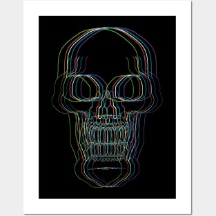 Neon Skull Posters and Art